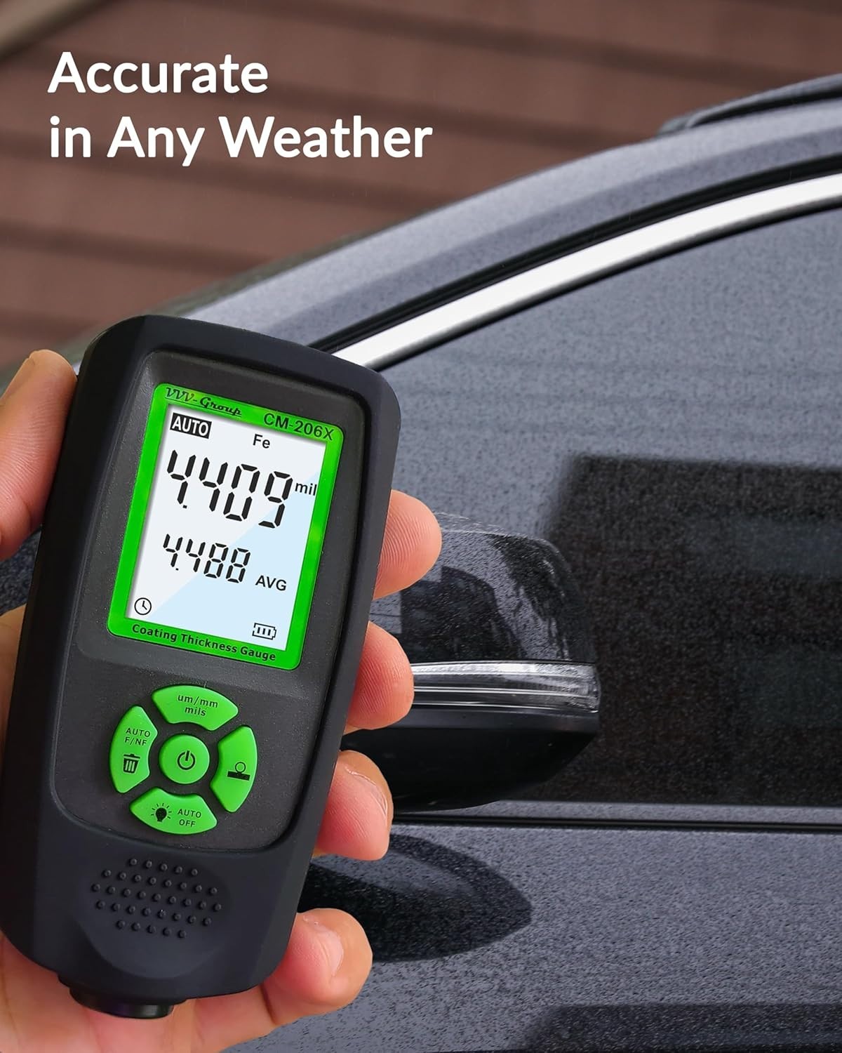 Automotive Paint Thickness Gauge for Coating Measurement with Auto Detection