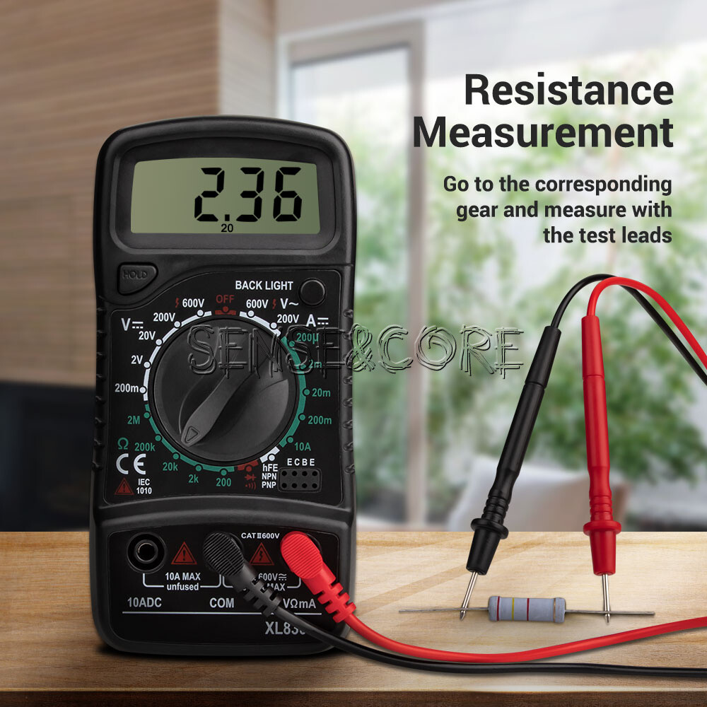 ANENG XL830L Digital Multimeter Volt Amp ESR Meter Tester Automotive Electrical-