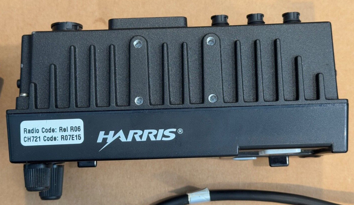 Harris MaCom Radio CU23218-0002 Control Head CH-721 + MC-101616-041 Microphone