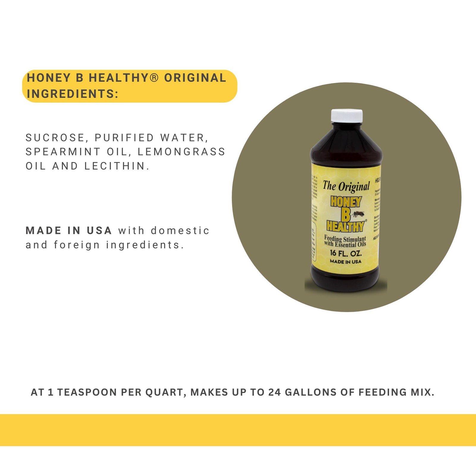 Honey B Healthy Original 16 oz. Bottle Feeding Stimulant with Essential Oils