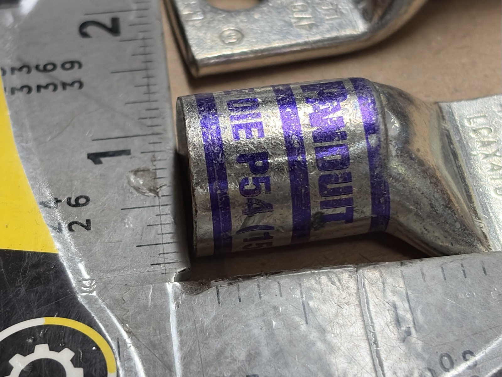 NEW [Qty-6] PANDUIT LCAX4/0-38-X Flex Copper Compression Lugs _Purple Die P54-15