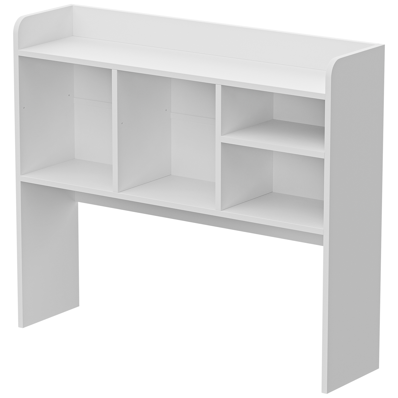 Desktop Organizer Shelf Wood Desk Hutch for Computer Monitor Display Shelf White