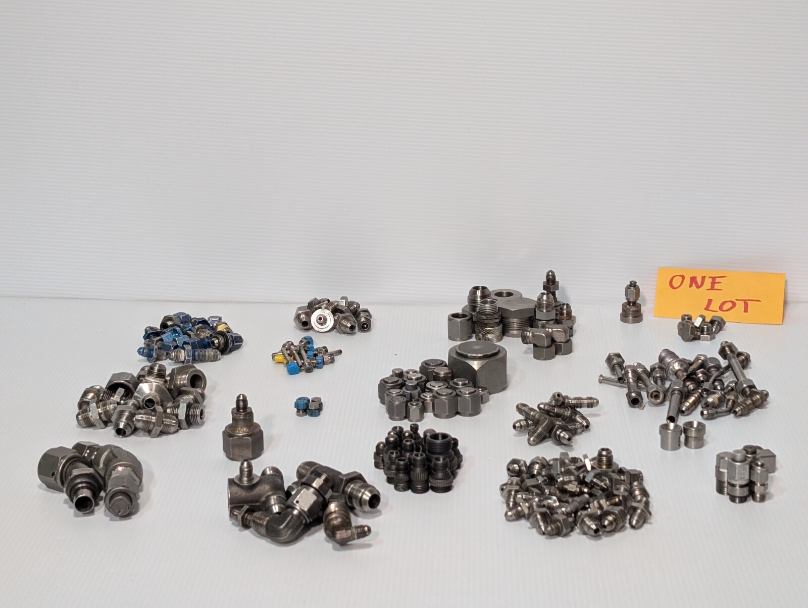 Mixed Lot of Steel Hose Fittings, Swivel Elbows, Universal, Flared Tube & more