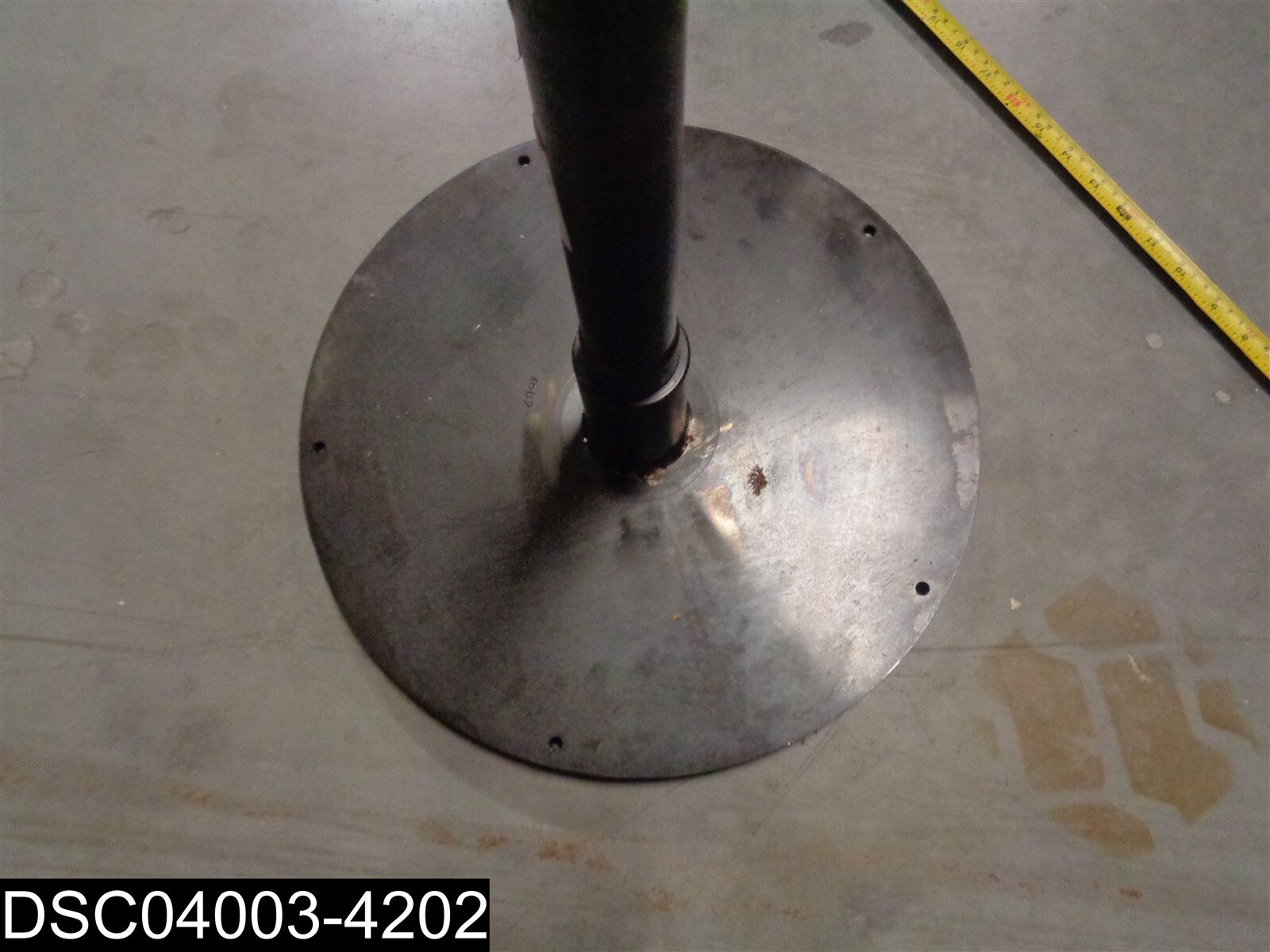 RIC20845 Black Heavy Duty Base With Shaft 15-1/2″ to 22-1/2″ 1″ OD End of Shaft