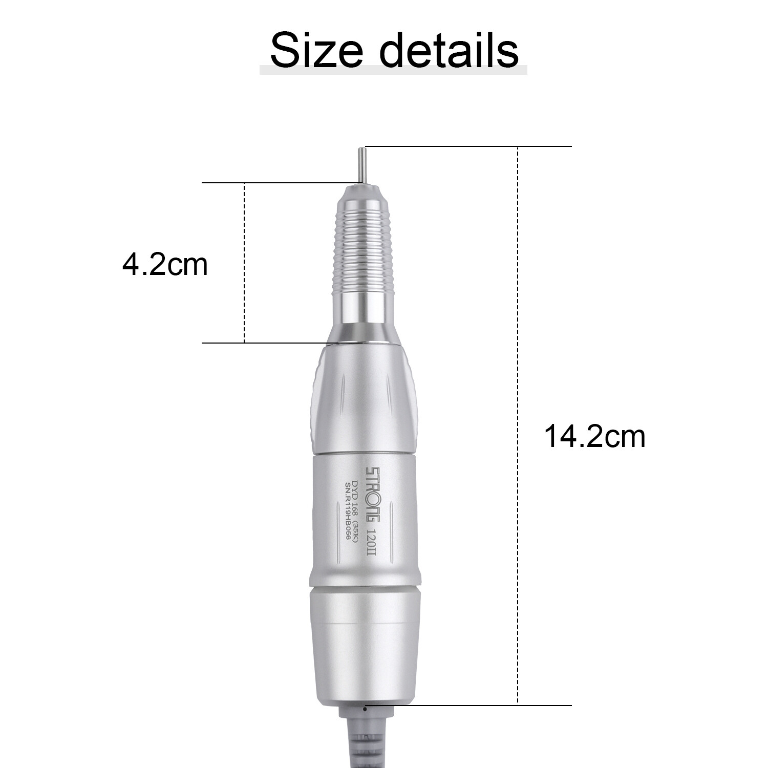 STRONG 120 Dental MicroMotor Polishing Polisher 35000RPM Handpiece Silver 2.35mm