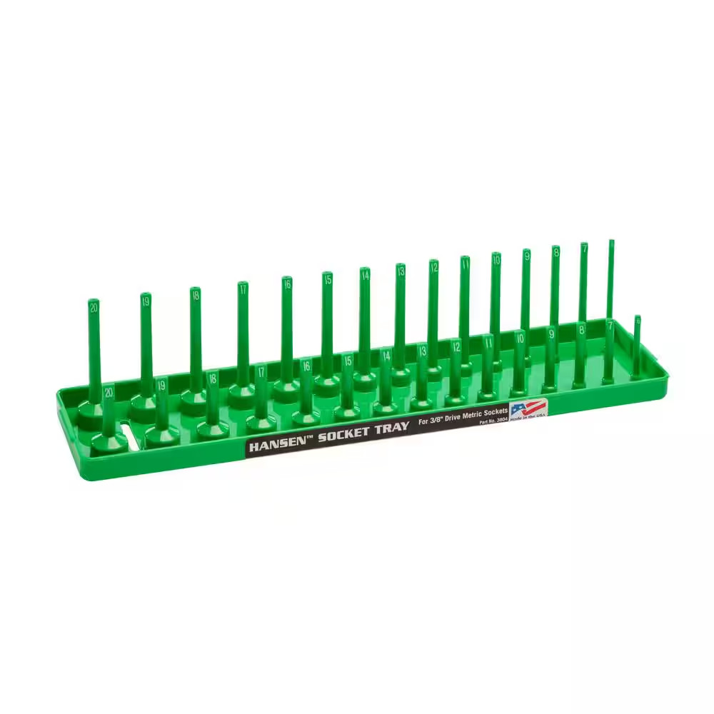 3-Row Socket Holder in Green 3/8 In. Drive Metric