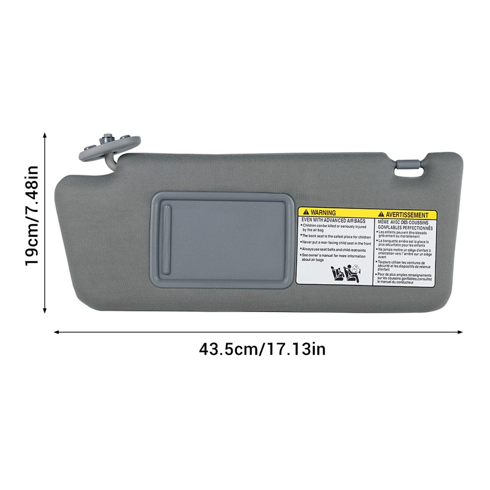 For 2005-2015 Toyota Tacoma Gray Sun Visor Left Driver Right Passenger Sunshade