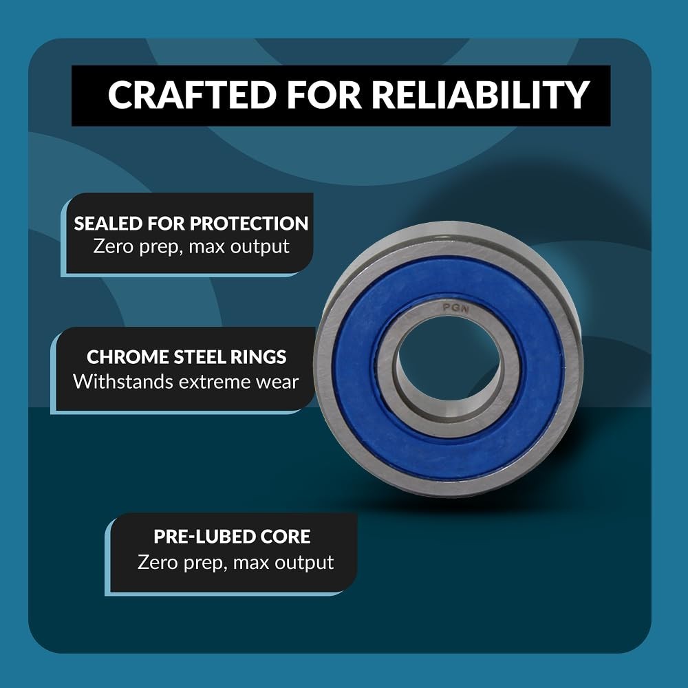 PGN 10 Pack Chrome Steel Sealed Ball Bearings – High RPM & Durability 15x35x11
