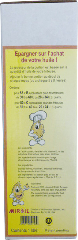 Miroil FryLiquid, BULK SAVER, LF1201 Pack of 12 x 1 Liter, Fry Oil Extender