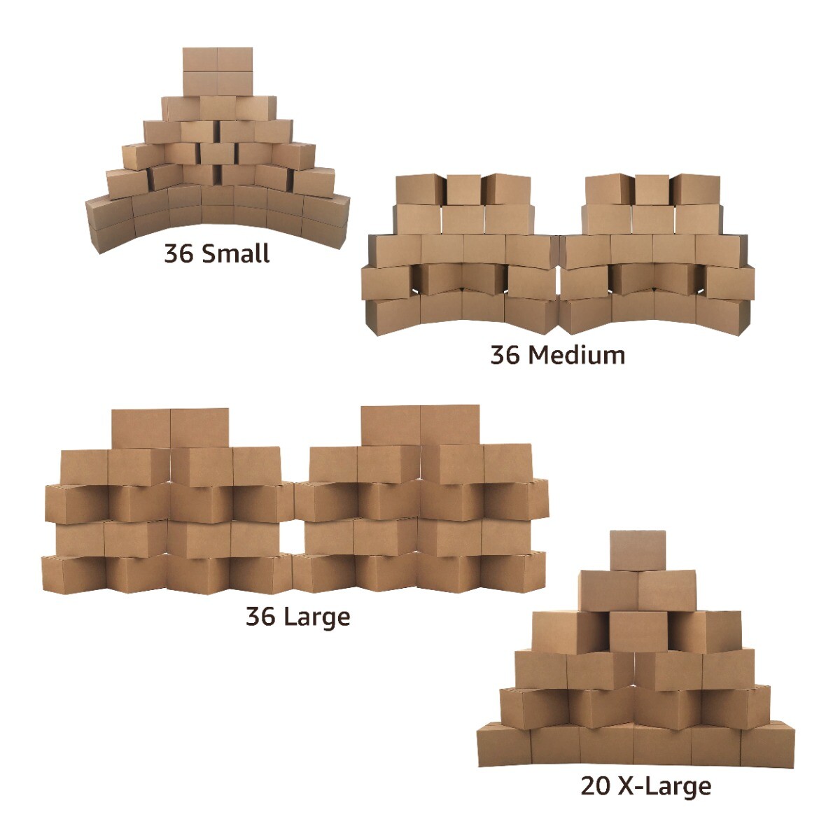 UBMOVE 10 Room Basic Kit 128 Moving Boxes and Packing Materials