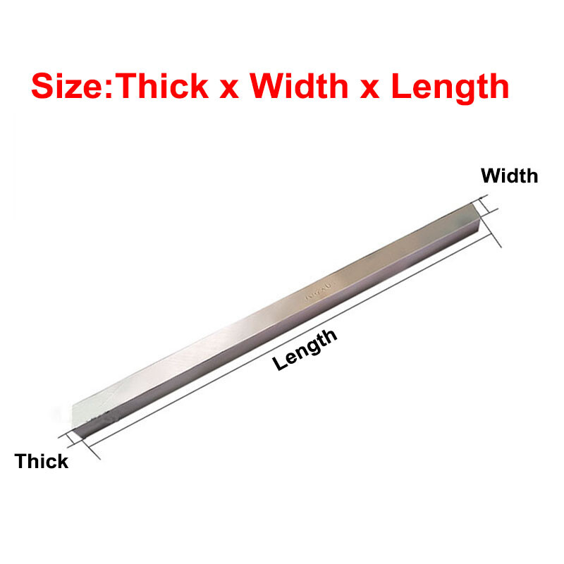 High Speed Steel Lathe Bar Square Turning Lathe Tool HRC 60-62° Long 150mm-300mm