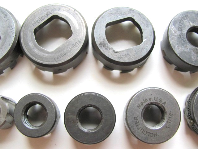 HOUGEN ROTABROACH ROTO CUTTERS, HOLE CUTTERS LOT OF 14, MOSTLY NEW, A FEW USED