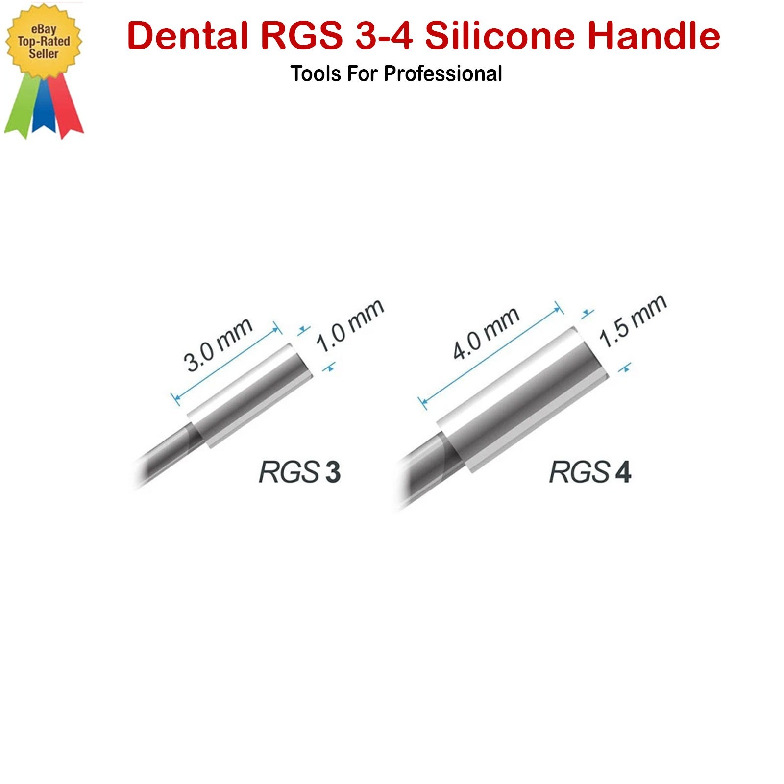 Dental Instrument RGS 3-4 Silicone Handle Depth Dimensions for Restorations