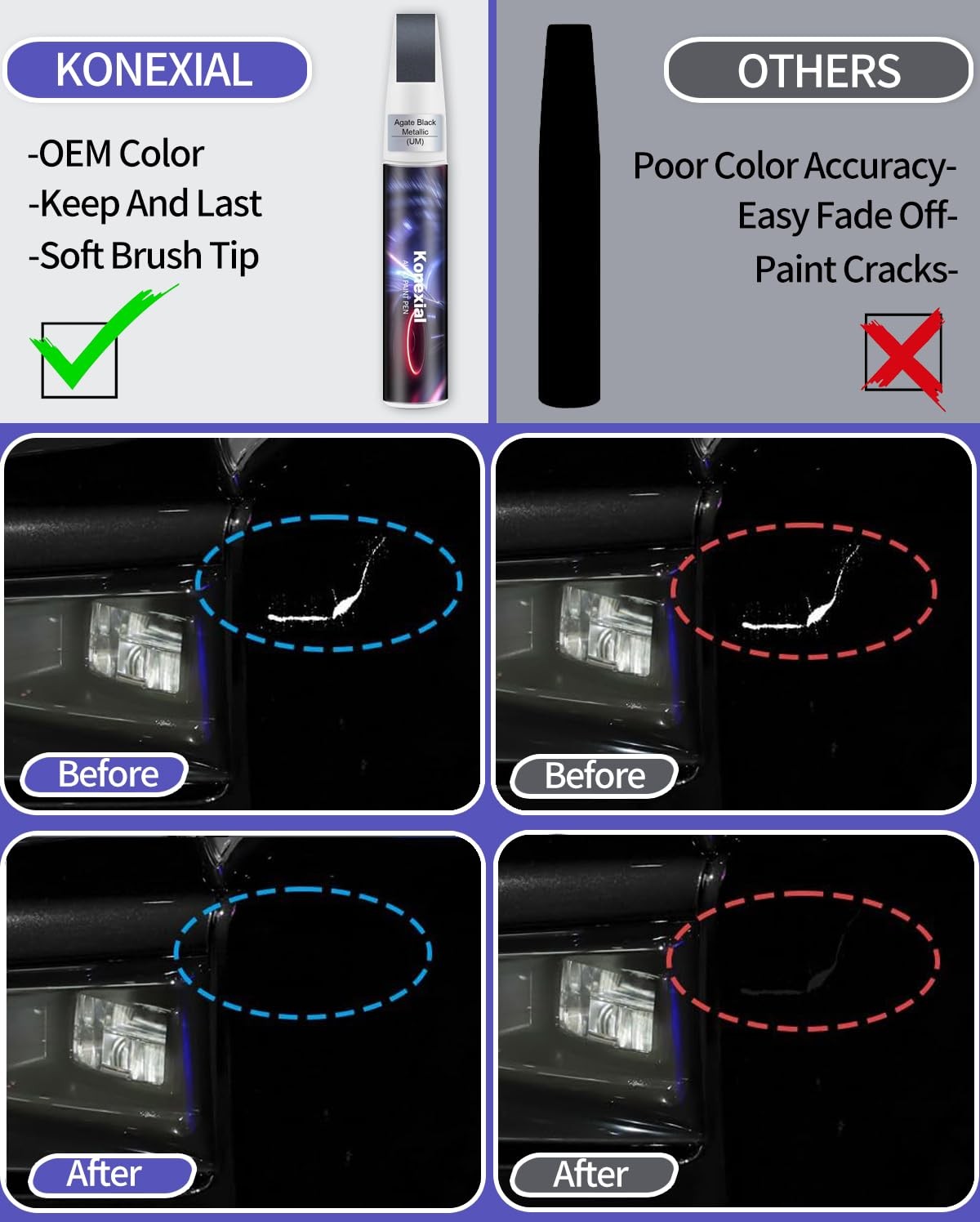 Black Metallic Touch Up Paint for Ford | Premium Scratch Repair Pen