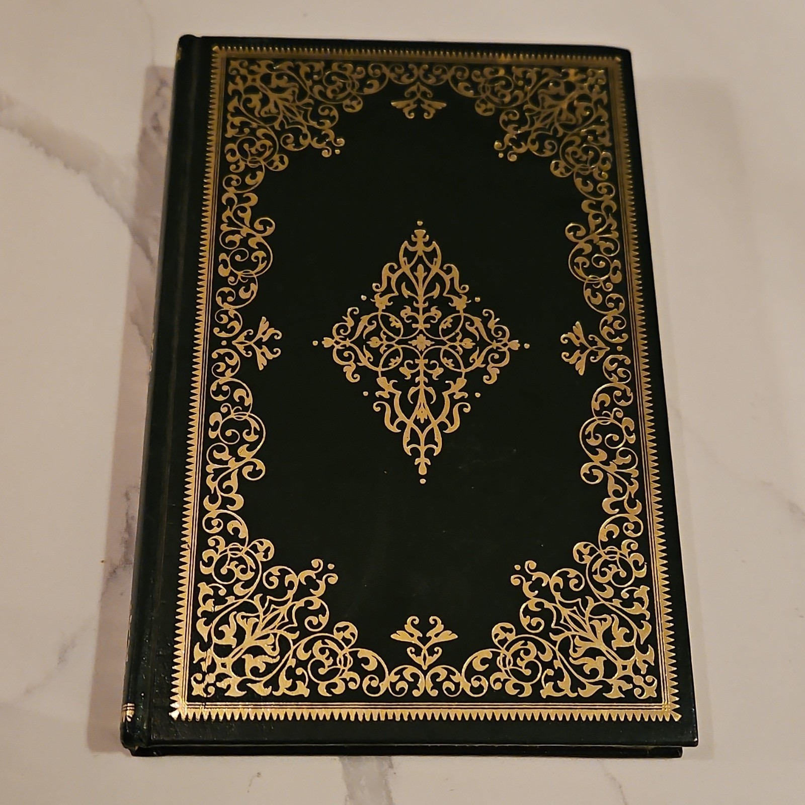 Vintage Leather Journal – Anything Book Green With Gold **Never Used** 1977