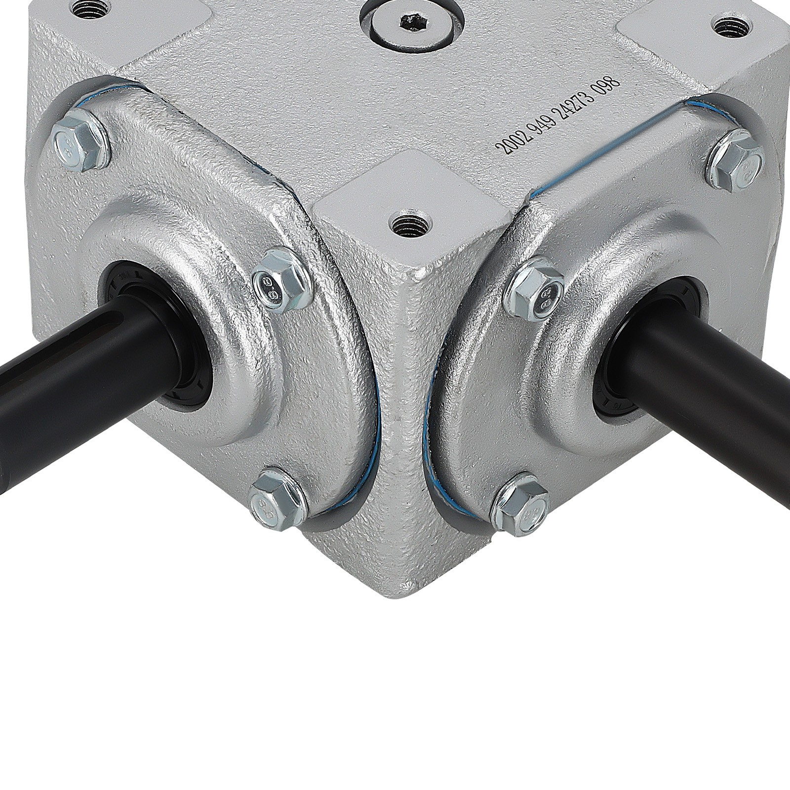40 HP Horsepower 90-Degree Bevel Gear Drive Gearbox 1:1 Transmission Ratio