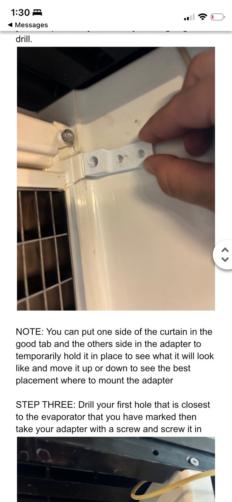 Manitowoc Curtain Mount Repair