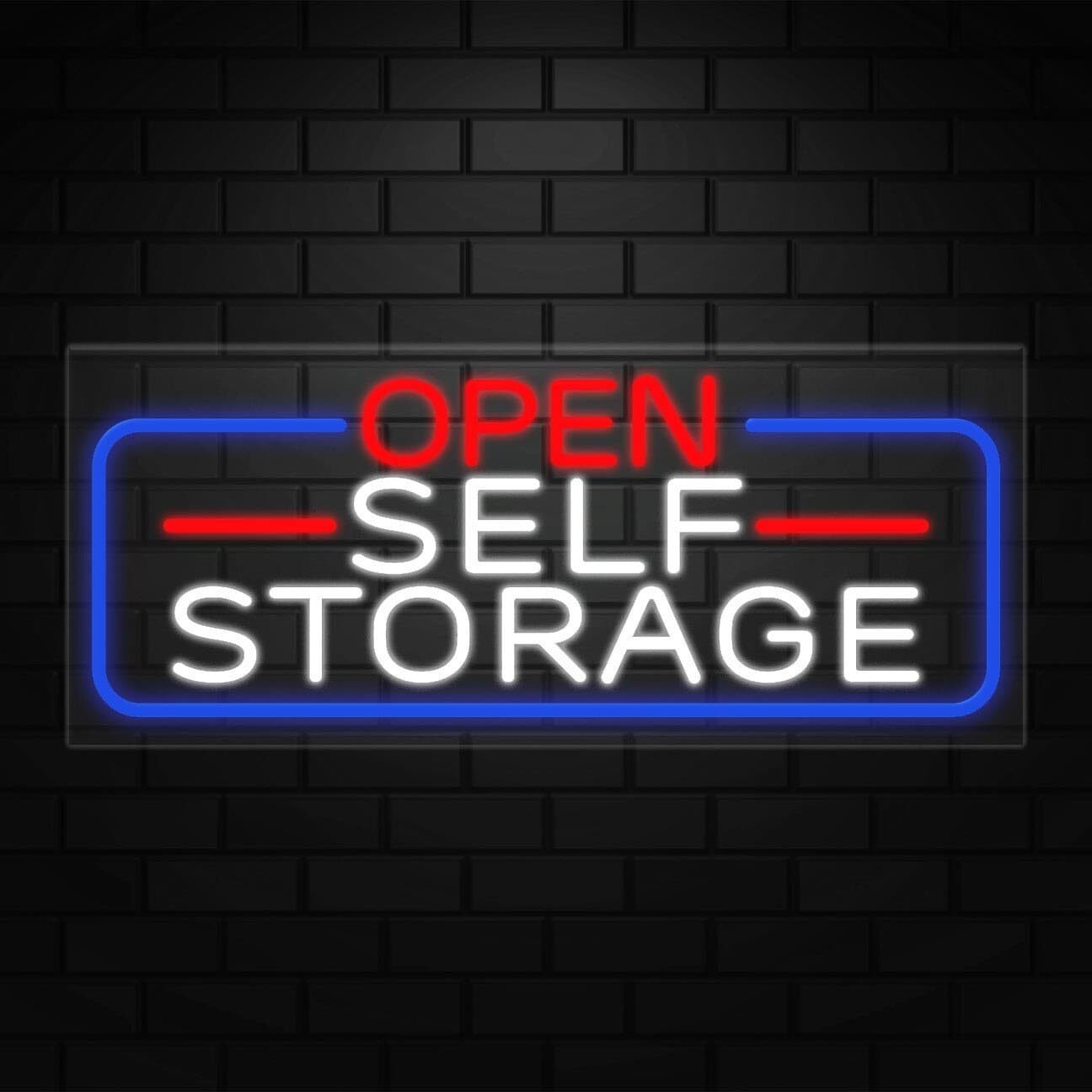 Open Self Storage Neon Sign for Displays | LED Flex Neon | 32″W x 13″H x 1″D