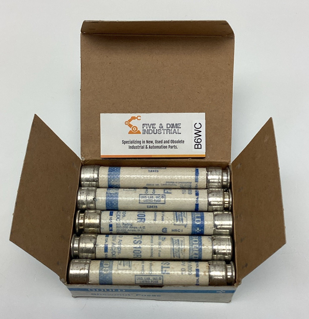 Gould Shawmut FTS10R Falt-Trap Class RK5 Fuses 10-Amp, 600VAC (Box of 10)