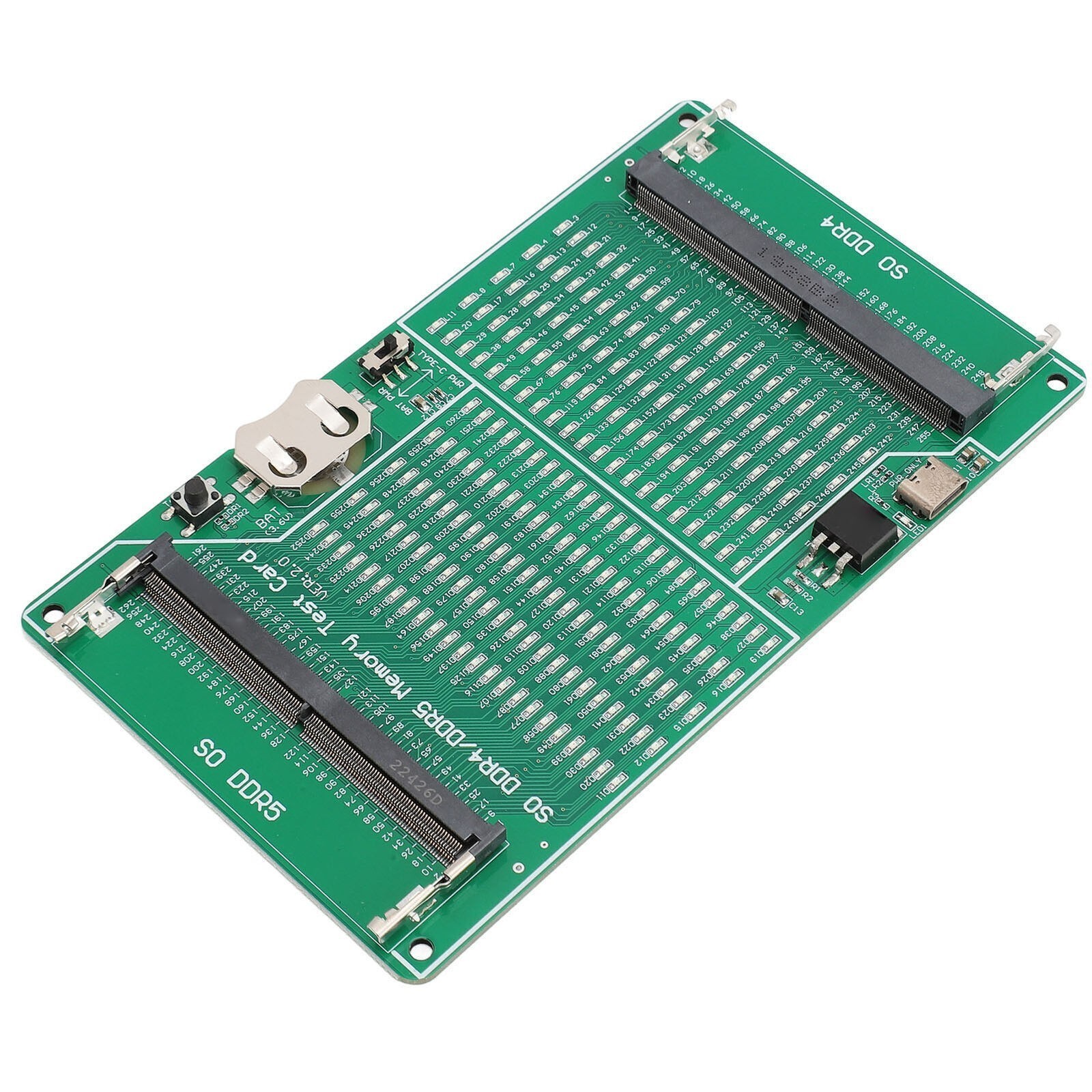 DDR4 DDR5 Memory Tester 2 in 1 Multifunctional Memory Slot Test Card with LED