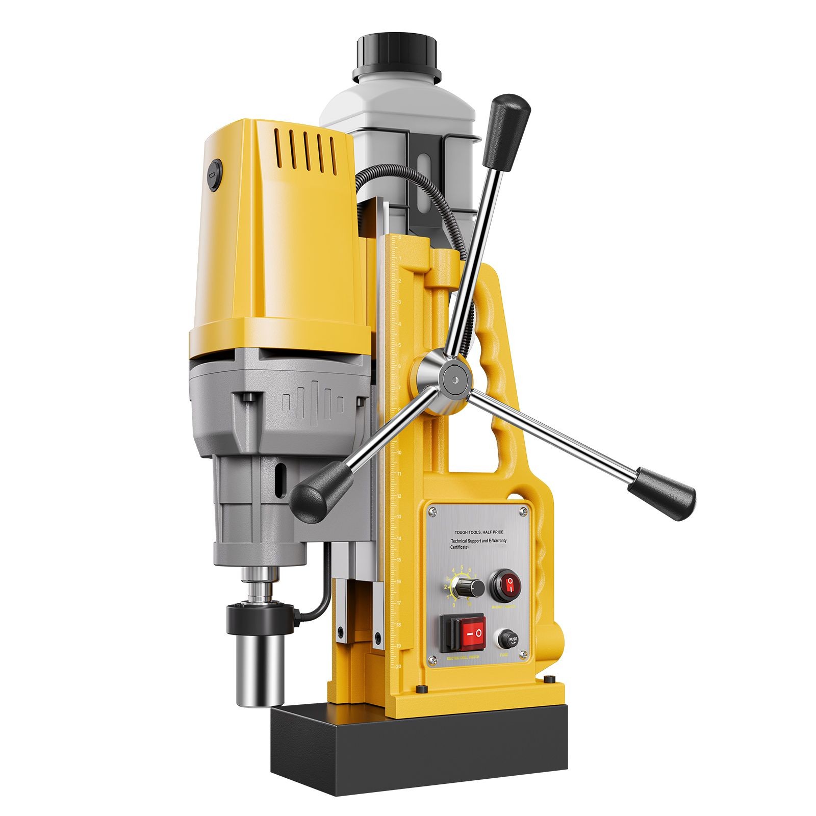 1.88HP Magnetic Drill Press 2in Boring 0-750 RPM 1400W Copper Motor