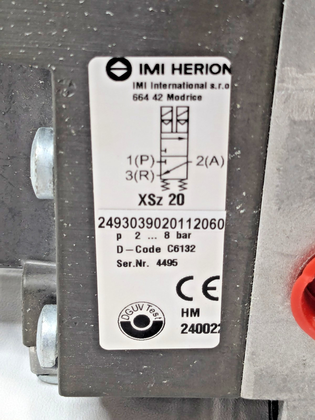 Norgren Press Safety Valve 2 Positions 120VAC 2493039020112060