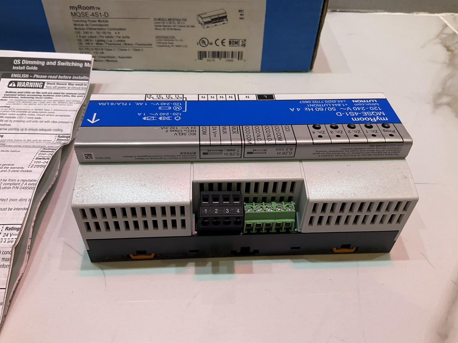 Lutron MQSE-4S1-D 120-240 V -56-60 HZ 4A Switching Power Module