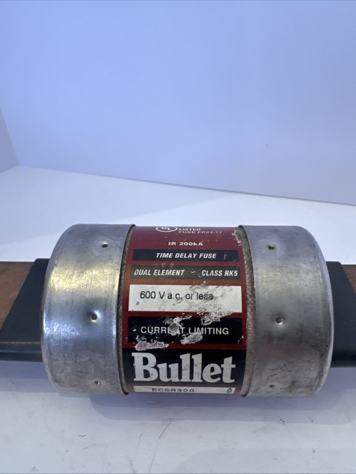 Bullet ECSR300 Edison Dual Element Time Delay Long Stab Fuse ClassRK5, 300A 600V