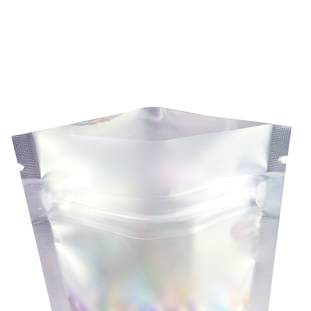 Translucent Front Matte Silver Resealable Zip Food-Safe Stand-Up Bags Bulk QTY