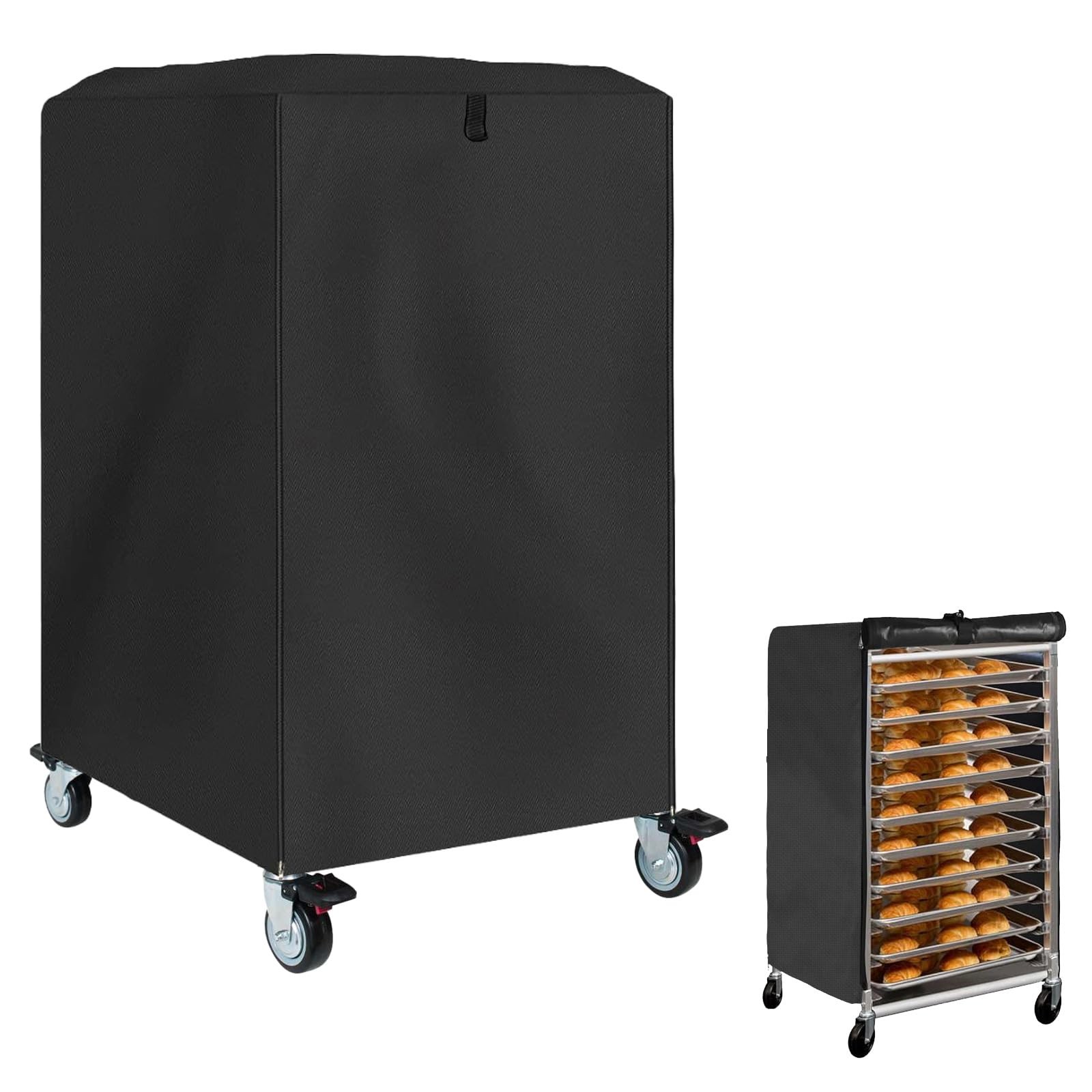 Pan Bun Rack Cover,420D Waterproof and Dust Resistant Bun Rack Cover with Zip…