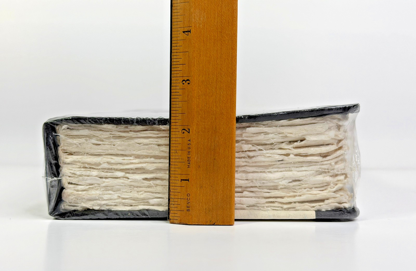 Handmade Blank Journal Deckle-Edge Cotton Pages / Black Hardback Made in India