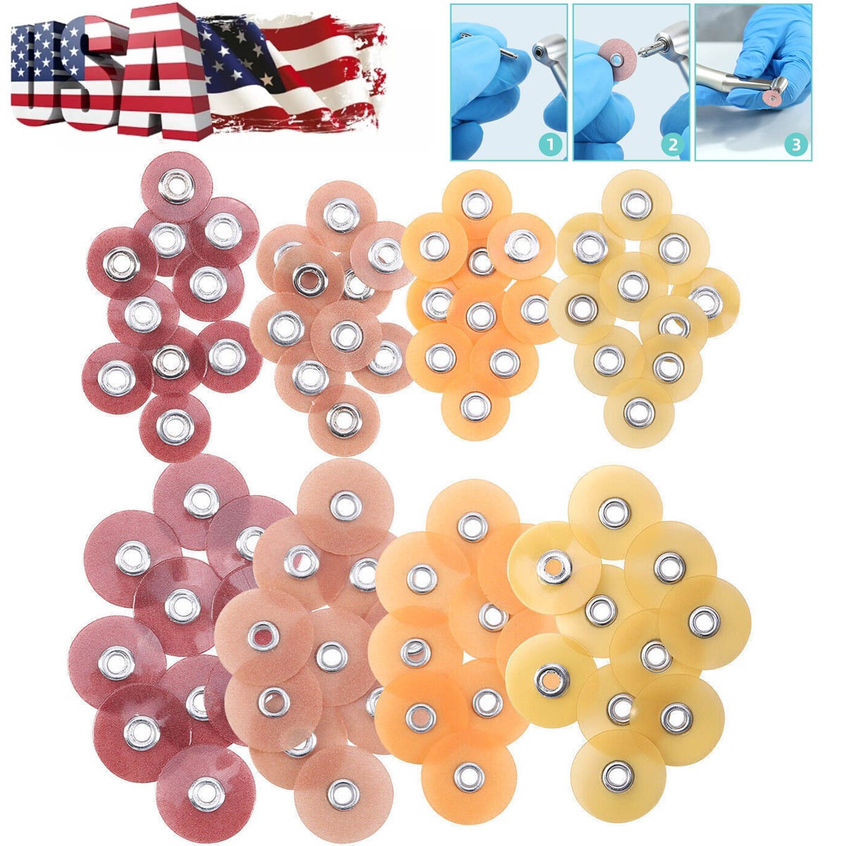 300Pcs Dental Sof-Lex Extra Thin Composite Finishing Polishing Discs 9.5/12.7mm