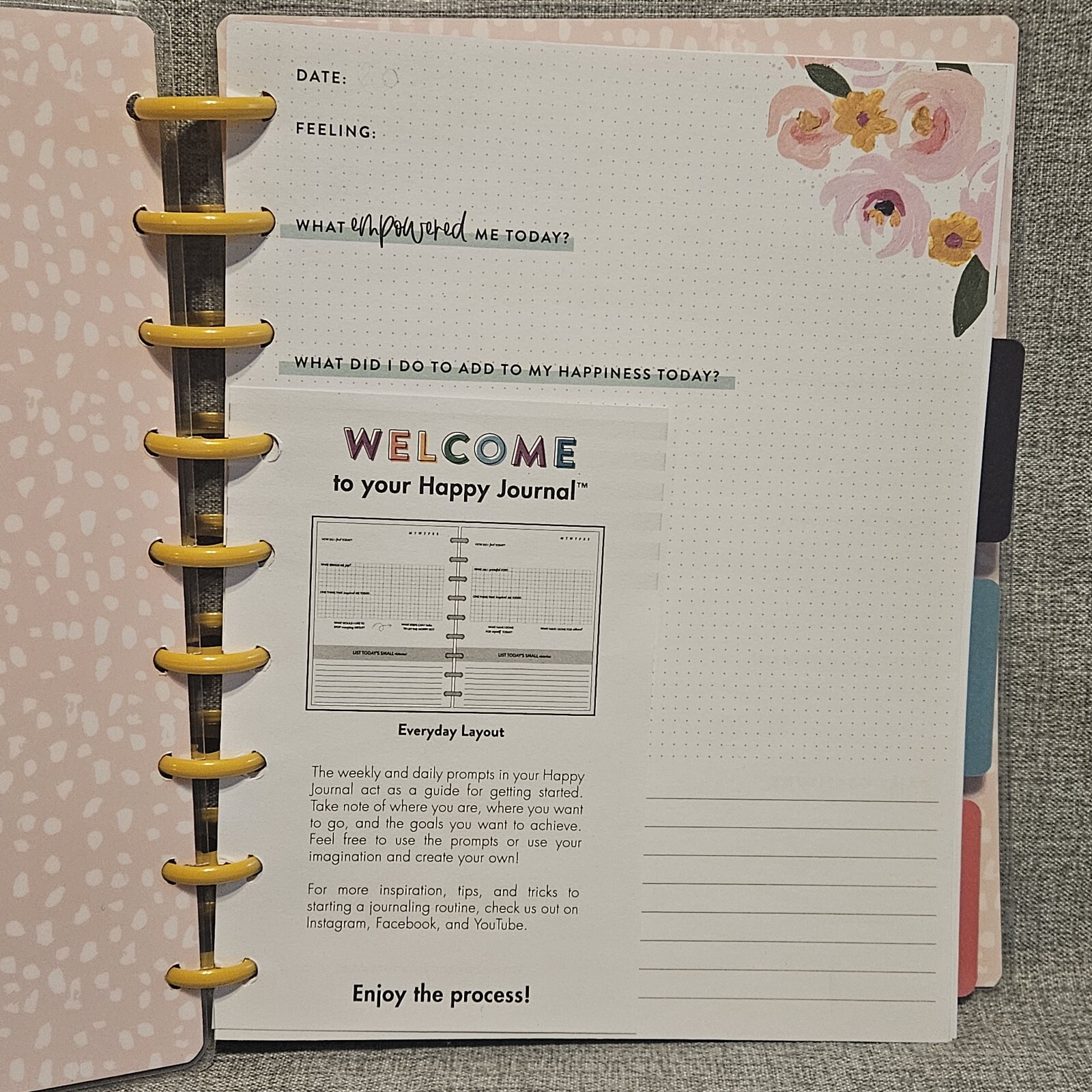 The Happy Planner Classic Gratitude Guided Happy Journal 80 sheets