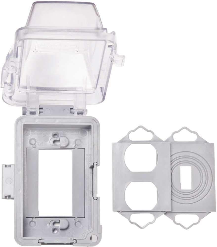 Durable Clear Polycarbonate Weatherproof Cover for 1-Gang Outlets – NEMA Rated