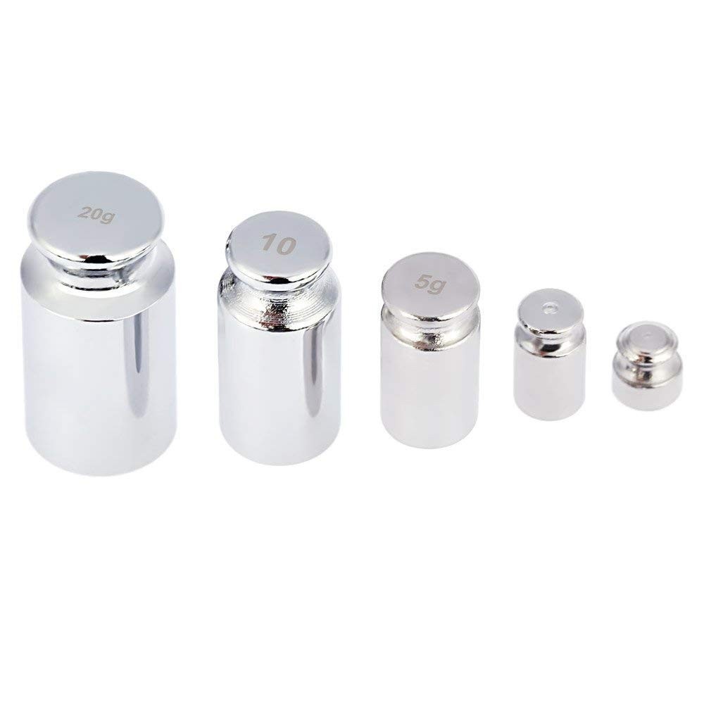 5PCS Gram Calibration Weight 1g 2g 5g 10g 20g Chrome Plating Calibration Gram…