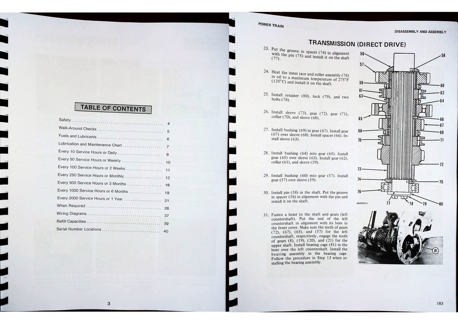 Caterpillar D8 D8H Crawler Service Repair Manual S/N Breaks Apply