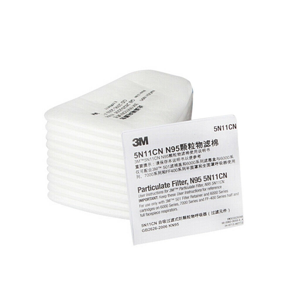 5N11 Cotton Filter /Cover Replacement For 6100 6200 6800 7502 Respirator Filters