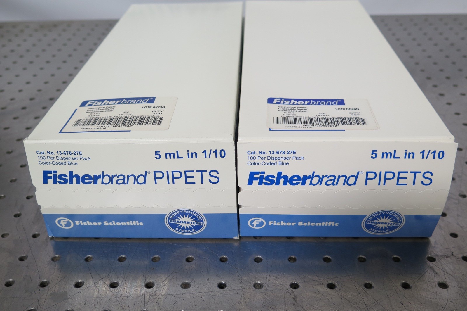 R202610 (2) Boxes Fisherbrand Serological Pipets 5 mL in 1/10 – 13-678-27E