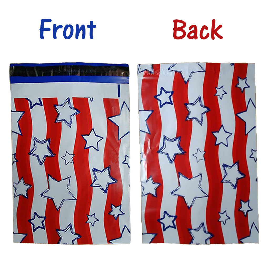 10×13″ Military Soldier Patriotic Flag Poly Mailers, Flat Shipping Envelope Bags