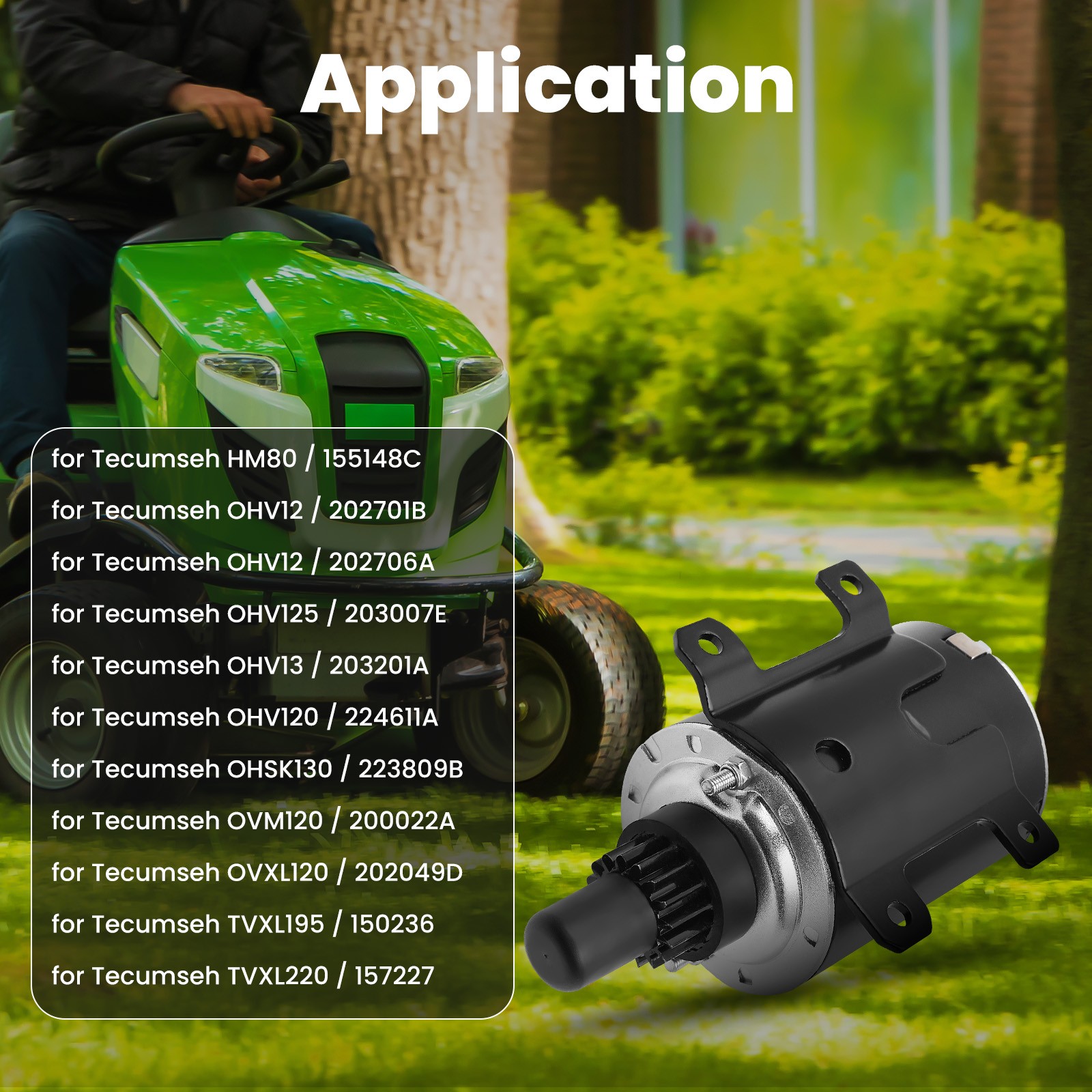 12V Starter for Tecumseh for 36680 33605 33202 35763 35876 5717340 SM57173