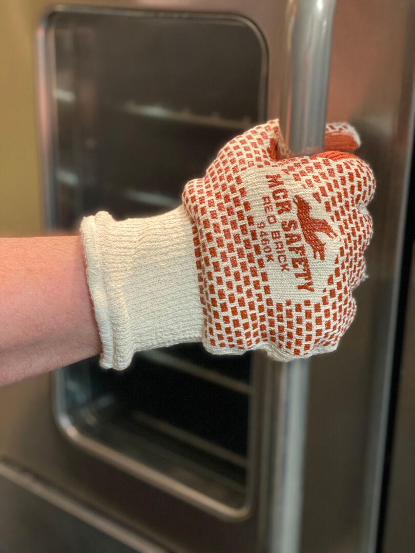 MCR Red Brick Terrycloth Work Glove, Heavy Weight, 2-Ply, Nitrile Dots (2-Sided)