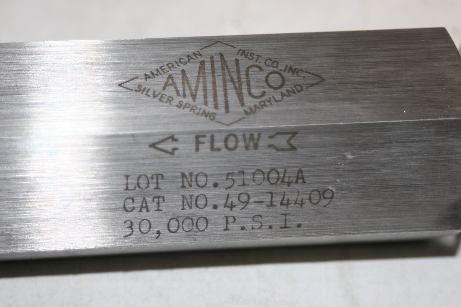 Aminco 49-14409 High Pressure SS Check Valve 30,000 Psi (.39 Tube OD)