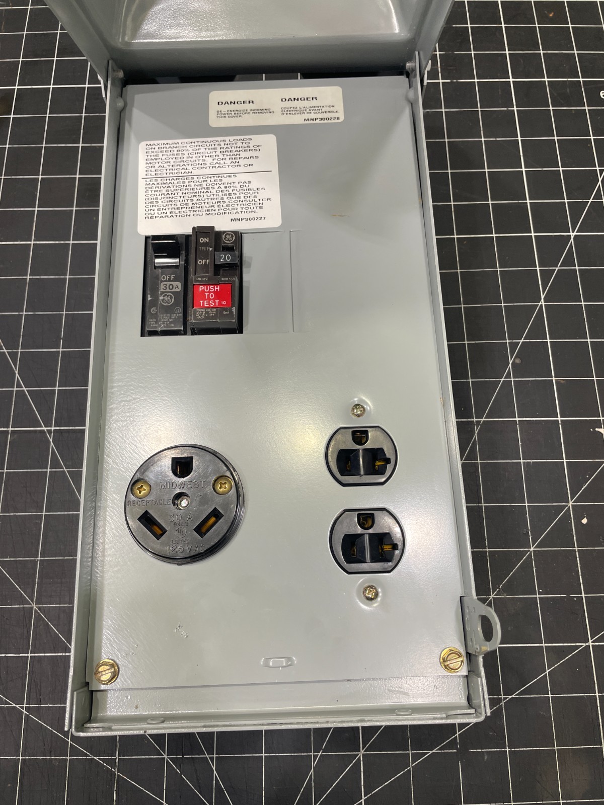Midwest Outdoor Temporary Power Outlet U041GP
