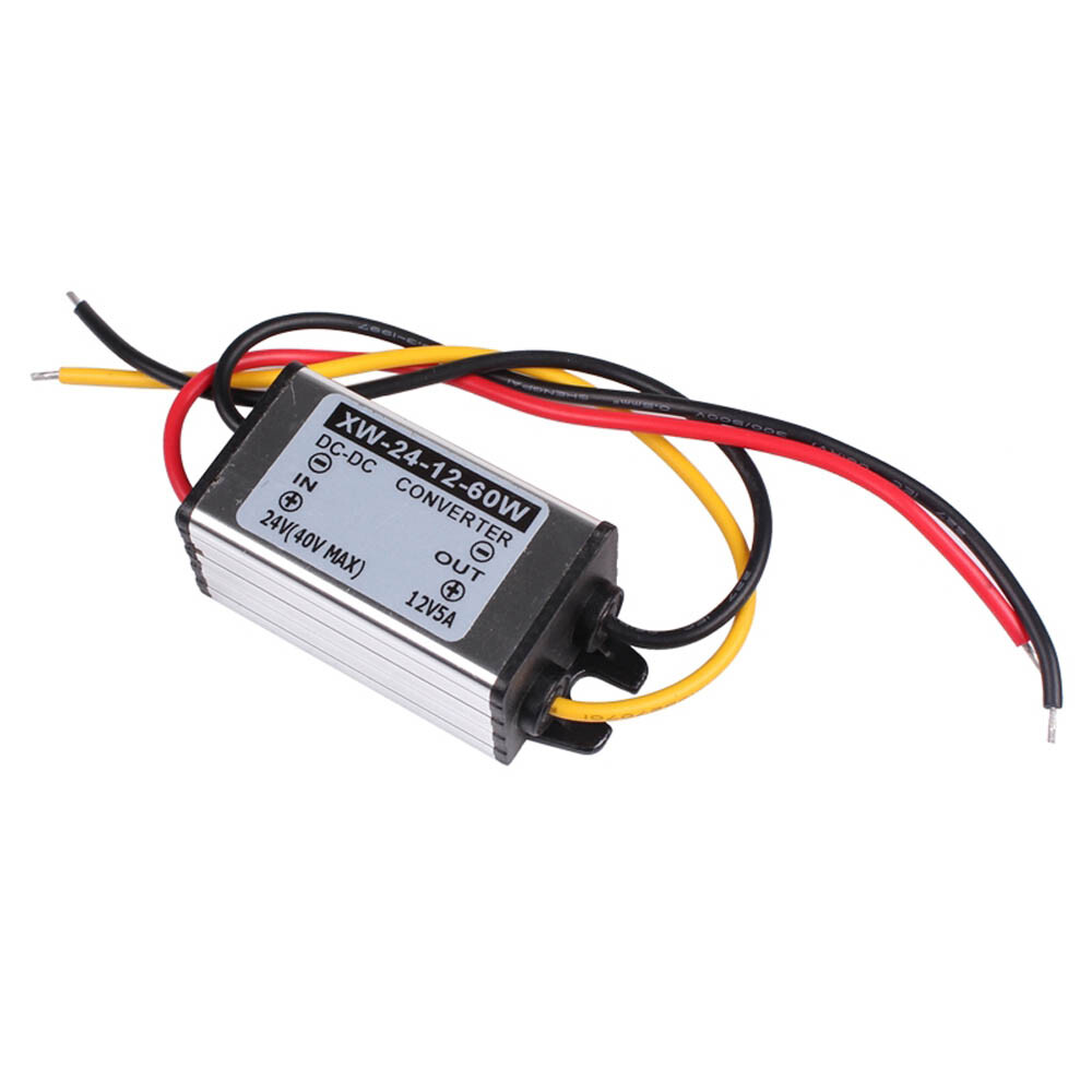 1/10 PCS Waterproof DC 24V Boost To 12V 5A 60W DC/DC Converter Regulator for Car