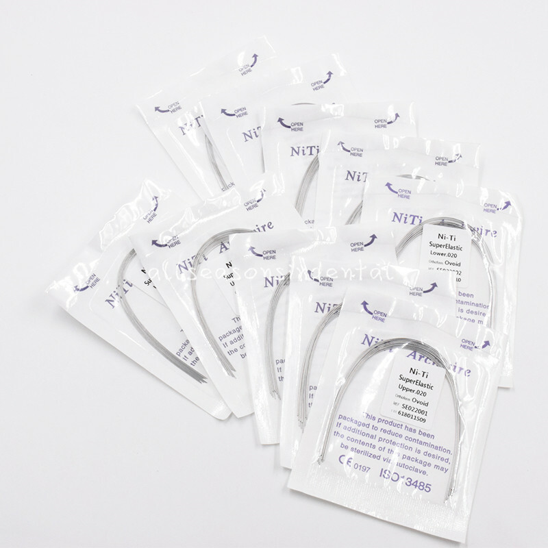 100 Pack Dental Super Elastic Arch Wire Niti Round Ovoid/Natural/Square 3 Form