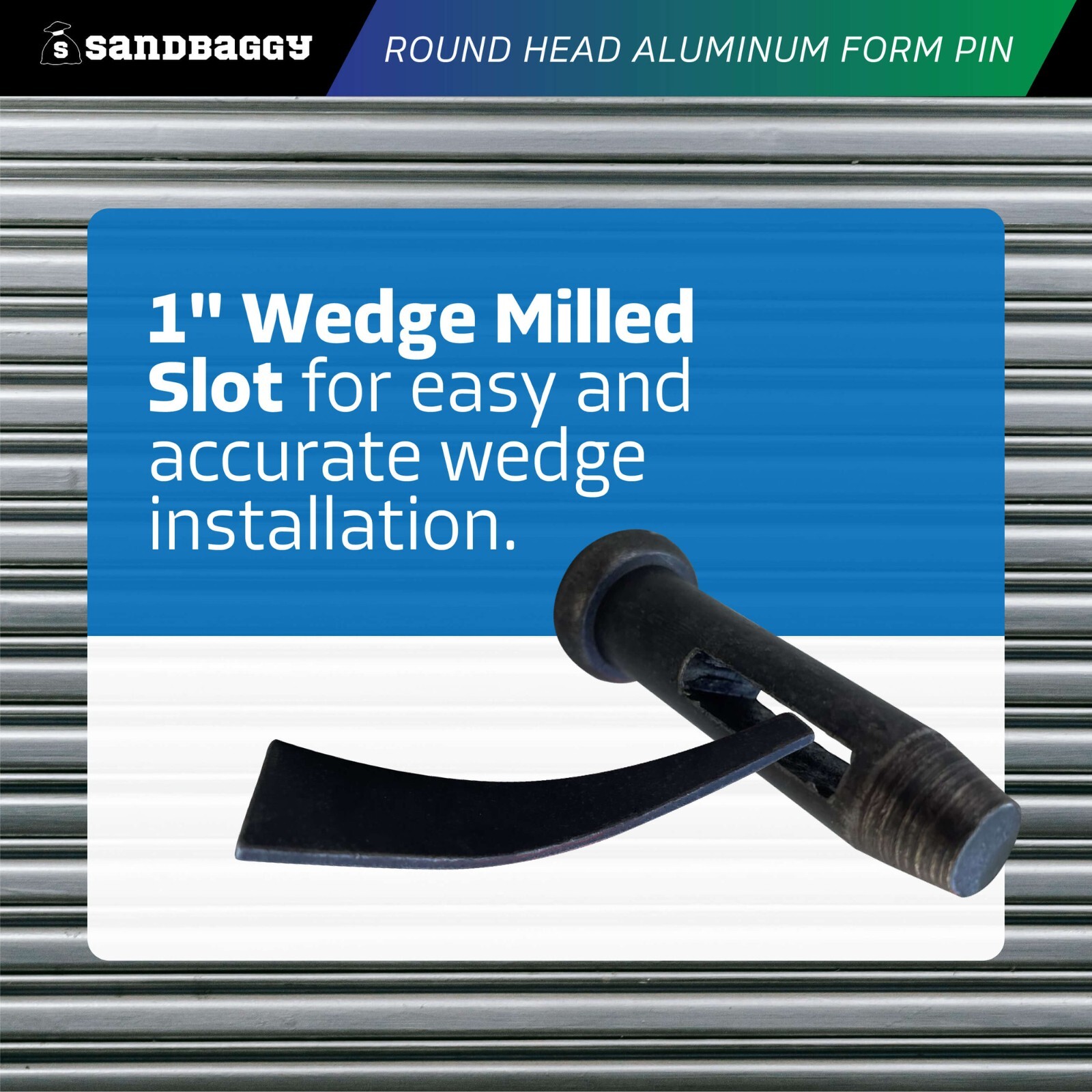 Sandbaggy Round Head Aluminum Form Pin (Reusable) – Concrete Formwork Wedge Pins