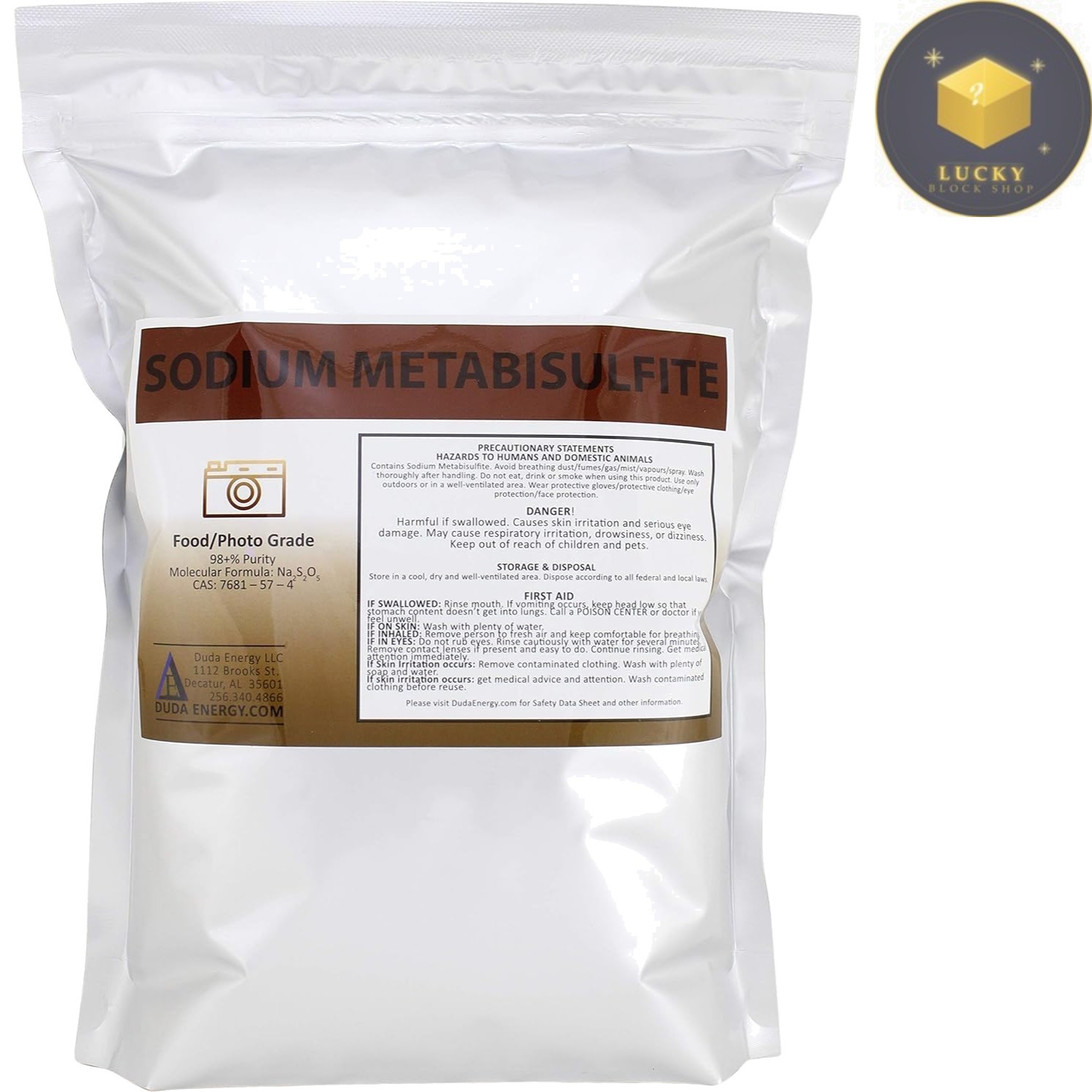 High Purity 5 lb. Sodium Metabisulfite – Ideal for Food & Beverage Preservation
