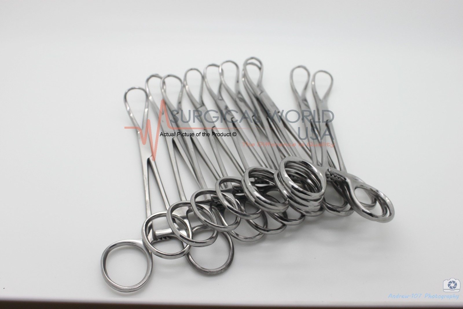 6 Backaus Towel Clamp Forceps 5.5″ Surgical Dental Instruments