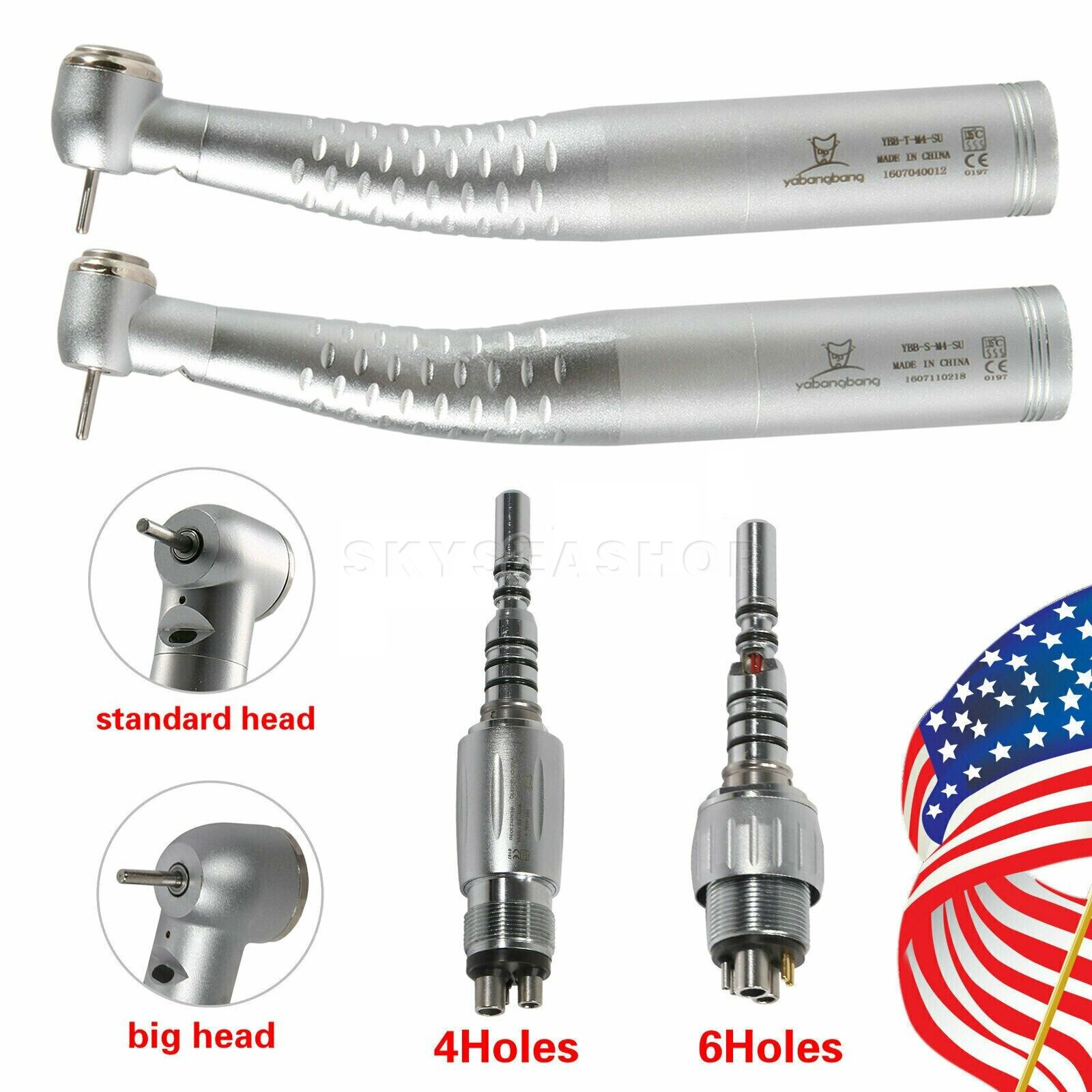 Dental Fiber Optic LED Handpiece High Speed fit KAVo LED Quick Coupling 4/6Hole