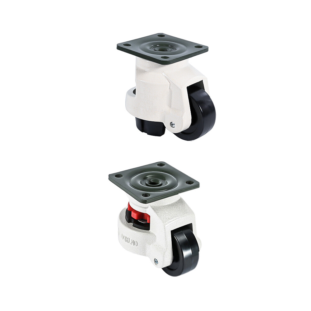 4PCS Leveling Machine Caster with Rubber Pad, Retractable Workbench Caster Wheel